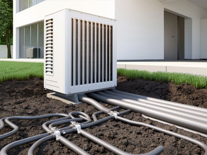 Geothermal heating unit