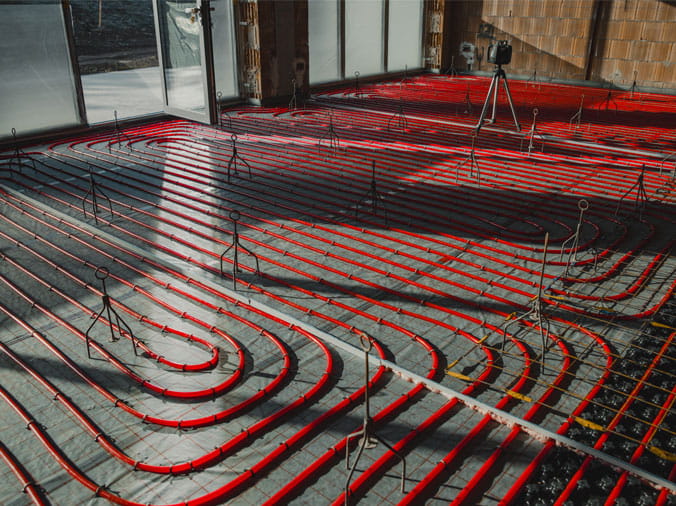 Hydronice in floor heating system